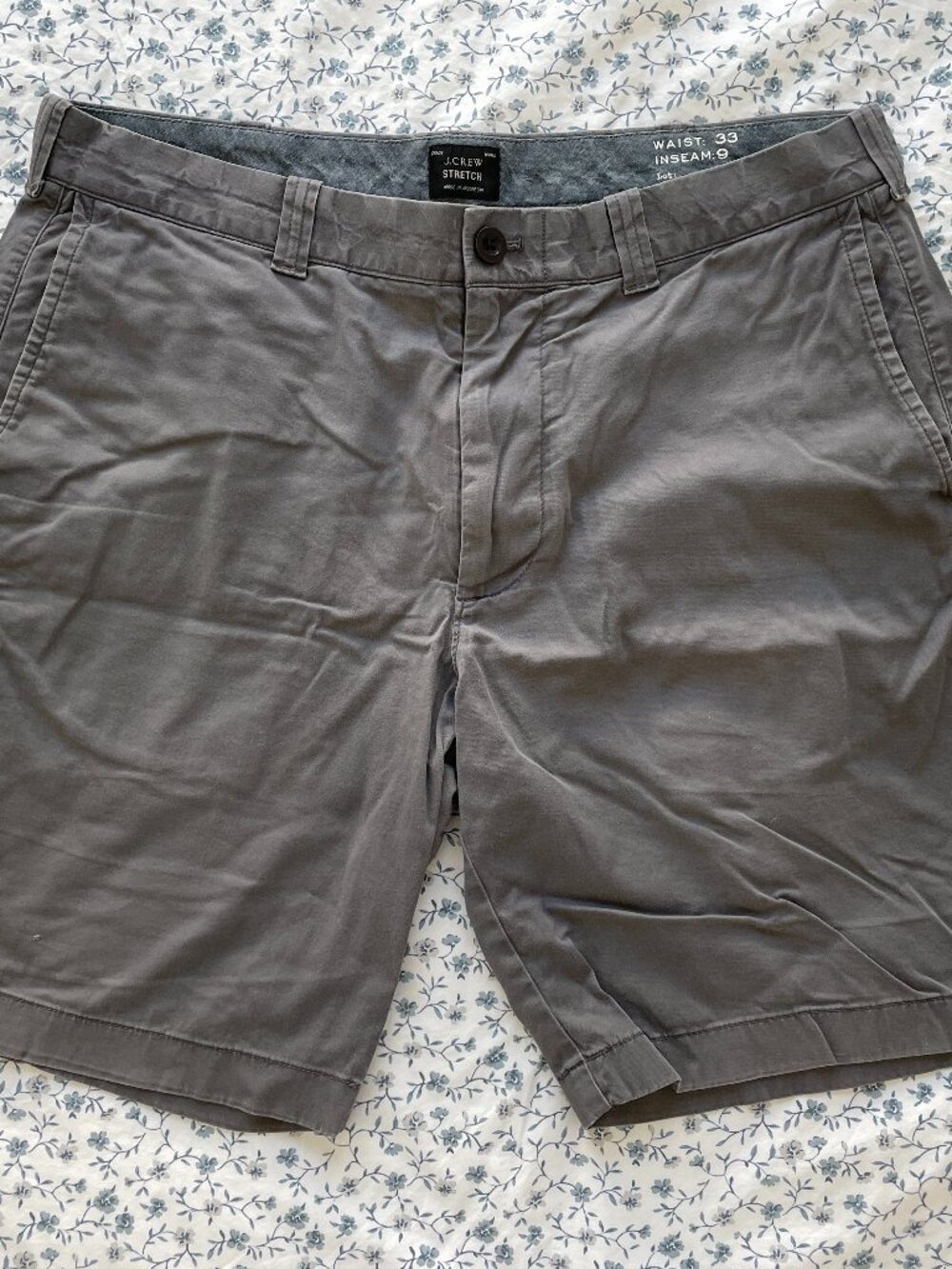 J.Crew 9" Lightweight Stretch Shorts - 33 - Grey